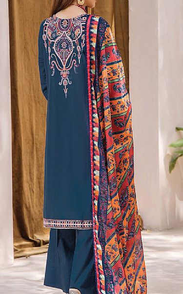 Khas Navy Blue Cambric Suit | Pakistani Winter Dresses- Image 2