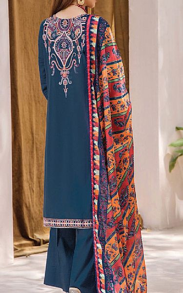 Khas Navy Blue Cambric Suit | Pakistani Winter Dresses in USA- Image 2