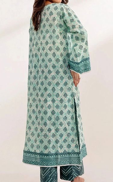 Khas Off White/Summer green Lawn Suit (2 pcs) | Pakistani Lawn Dress in USA- Image 2