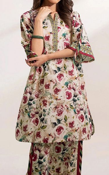 Khas Off White Lawn Suit (2 pcs) | Pakistani Lawn Dress in USA- Image 1