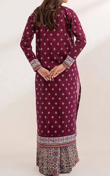 Khas Burgundy Lawn Suit (2 pcs) | Pakistani Lawn Dress in USA- Image 2