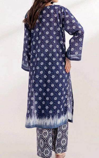 Khas Navy Blue Lawn Suit (2 pcs) | Pakistani Lawn Dress in USA- Image 2