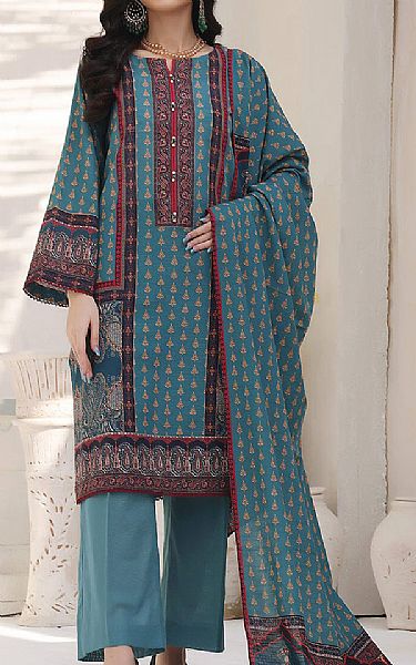 Khas Air Force Blue Khaddar Suit | Pakistani Winter Dresses- Image 1