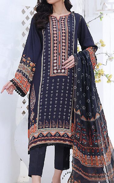 Khas Navy Blue Kotail Suit | Pakistani Winter Dresses- Image 1
