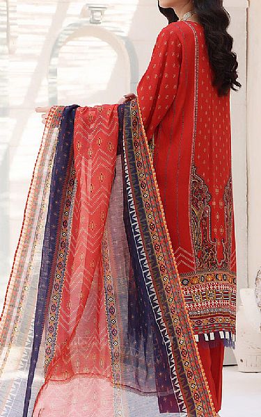 Khas Vermilion Red Kotail Suit | Pakistani Winter Dresses- Image 2