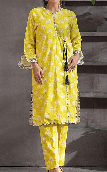 Khas Yellow Khaddar Suit (2 Pcs) | Pakistani Winter Dresses- Image 1