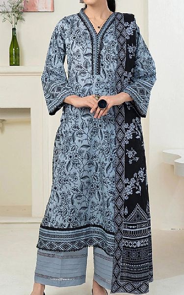 Khas Grey/Black Lawn Suit | Pakistani Lawn Dress in USA- Image 1