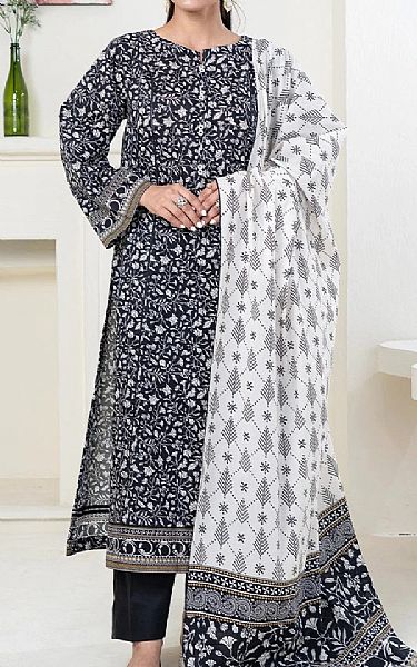 Khas Black/Off White Lawn Suit | Pakistani Lawn Dress in USA- Image 1
