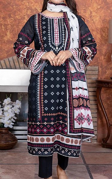 Khas Black Lawn Suit | Pakistani Lawn Dress in USA- Image 1