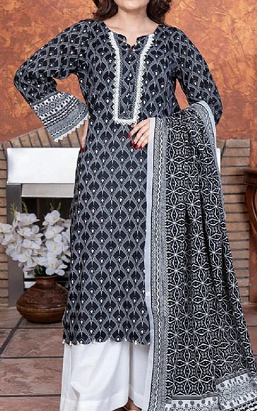 Khas Black Lawn Suit | Pakistani Lawn Dress in USA- Image 1
