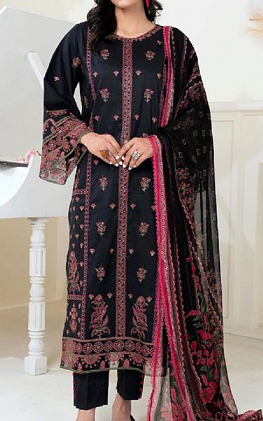 Khas Black Lawn Suit | Pakistani Lawn Dress in USA- Image 1