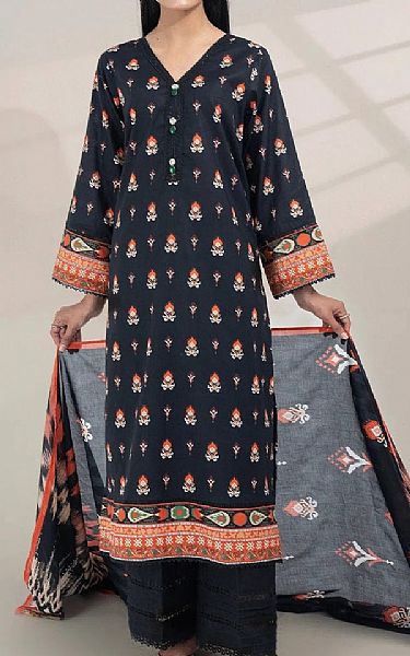 Khas Black Lawn Suit (2 pcs) | Pakistani Lawn Dress in USA- Image 1
