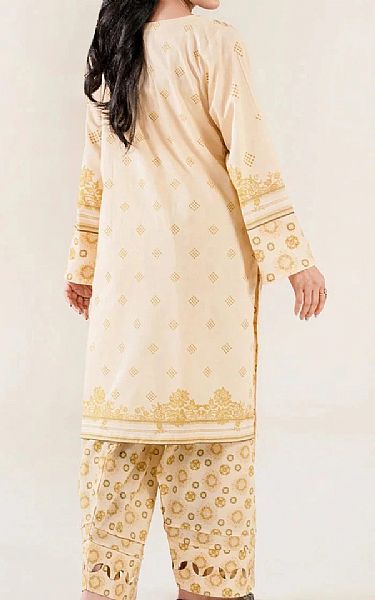 Khas Cream Lawn Suit (2 pcs) | Pakistani Lawn Dress in USA- Image 2