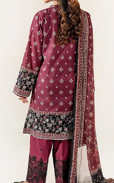 Khas Raspberry Rose Lawn Suit | Pakistani Lawn Dress in USA- Image 2
