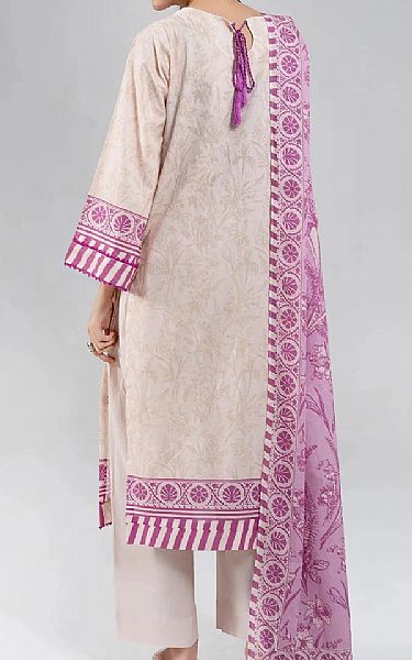 Khas Beige/Pink Lawn Suit | Pakistani Lawn Dress in USA- Image 2