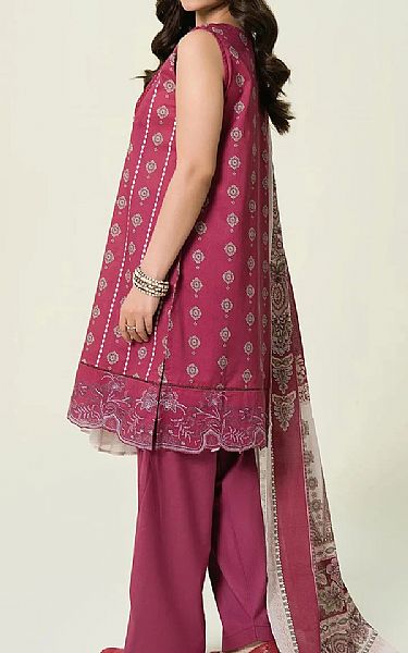 Khas Tulip Pink Lawn Suit | Pakistani Lawn Dress in USA- Image 2