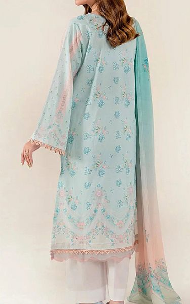 Khas Cavern Pink/Pale Aqua Lawn Suit | Pakistani Lawn Dress in USA- Image 2