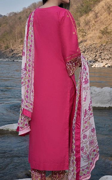 Khas Dark Pink Lawn Suit | Pakistani Lawn Dress in USA- Image 2