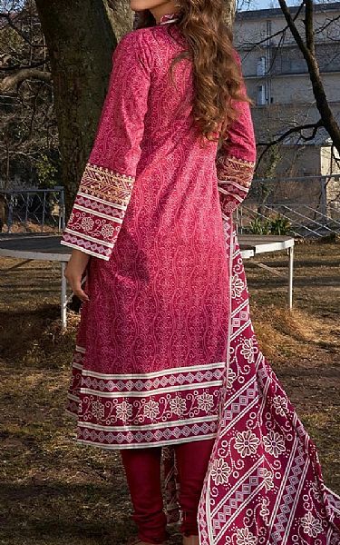 Khas Warm Pink Lawn Suit | Pakistani Lawn Dress in USA- Image 2