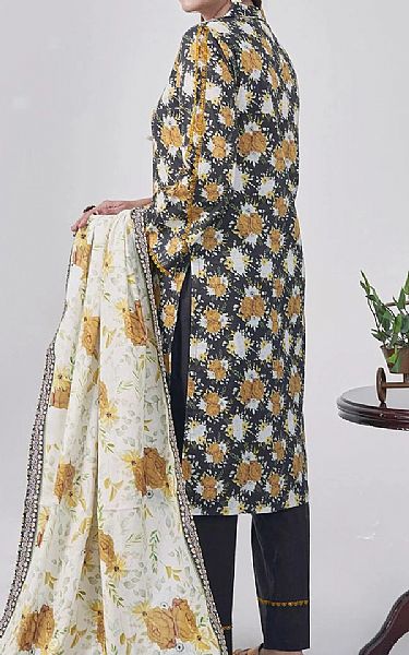 Khas Charcoal Grey Lawn Suit | Pakistani Lawn Dress in USA- Image 2