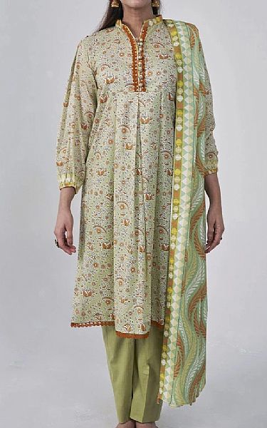 Khas Light Green Lawn Suit | Pakistani Lawn Dress in USA- Image 1