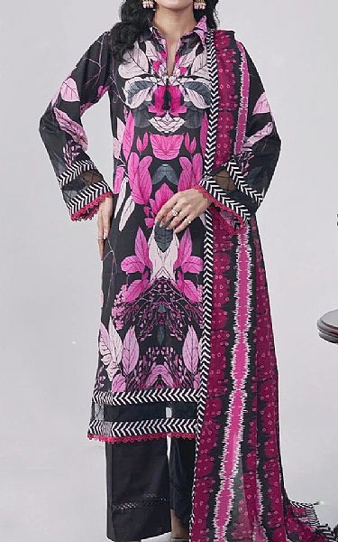 Khas Black/Pink Lawn Suit | Pakistani Lawn Dress in USA- Image 1