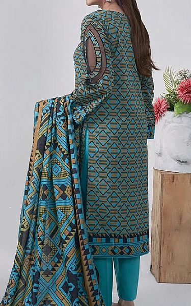 Khas Fountain Blue Lawn Suit | Pakistani Lawn Dress in USA- Image 2