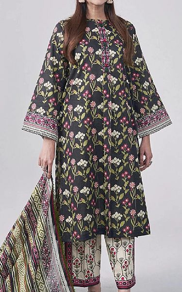 Khas Black Lawn Suit | Pakistani Lawn Dress in USA- Image 1