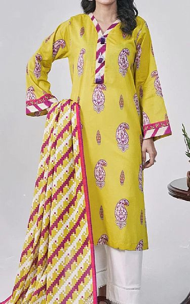 Khas Yellow Lawn Suit | Pakistani Lawn Dress in USA- Image 1