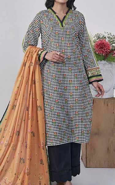 Khas Black/Off White Lawn Suit | Pakistani Lawn Dress in USA- Image 1