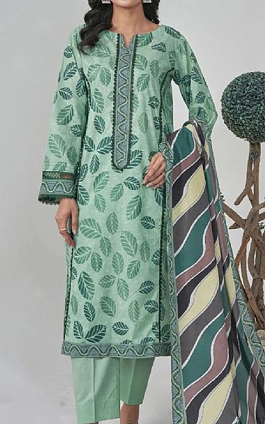 Khas Mint Green Lawn Suit (2 pcs) | Pakistani Lawn Dress in USA- Image 1