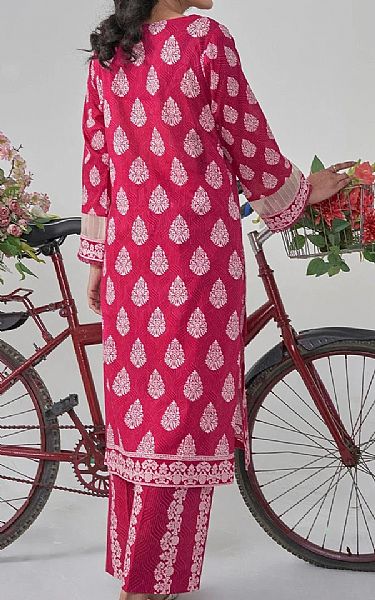 Khas Cerise Pink Lawn Suit (2 pcs) | Pakistani Lawn Dress in USA- Image 2