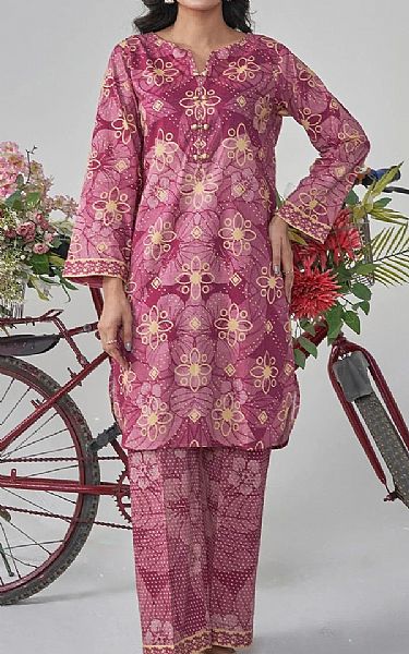 Khas Dull Pink Lawn Suit (2 pcs) | Pakistani Lawn Dress in USA- Image 1
