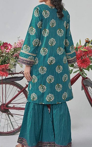 Khas Deep Sea Green Lawn Suit (2 pcs) | Pakistani Lawn Dress in USA- Image 2