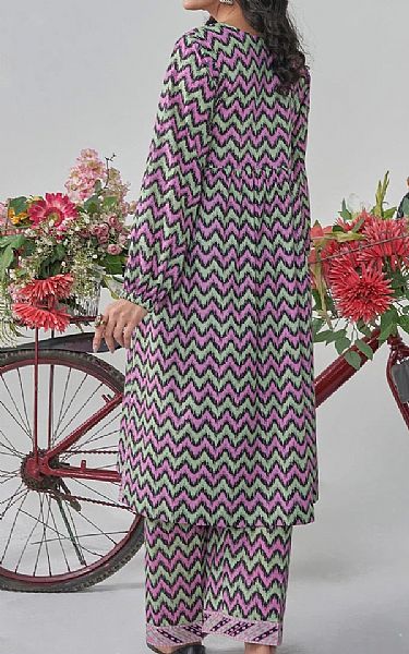 Khas Pink/Green Lawn Suit (2 pcs) | Pakistani Lawn Dress in USA- Image 2