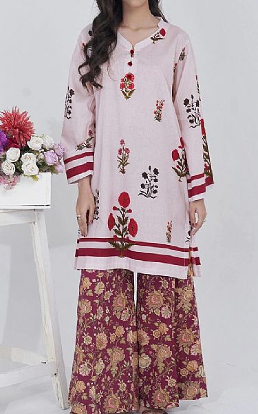 Khas Pale Pink Lawn Suit (2 pcs) | Pakistani Lawn Dress in USA- Image 1