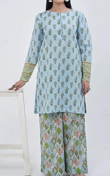 Khas Light Blue Lawn Suit (2 pcs) | Pakistani Lawn Dress in USA- Image 1