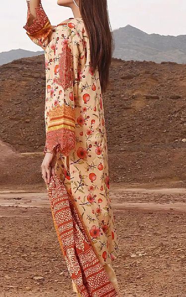 Khas Beige Lawn Suit | Pakistani Lawn Dress in USA- Image 2
