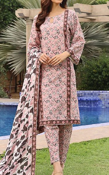 Khas Peach Lawn Suit | Pakistani Lawn Suits- Image 1