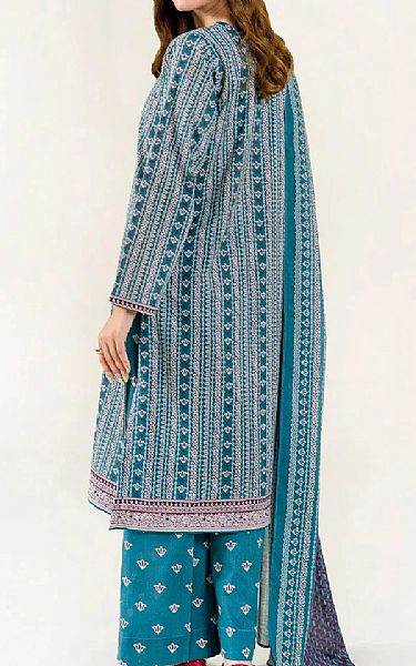 Khas Teal Lawn Suit | Pakistani Lawn Dress in USA- Image 2