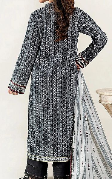 Khas Black/Off White Lawn Suit (2 pcs) | Pakistani Lawn Dress in USA- Image 2