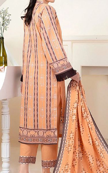 Khas Peachy Orange Lawn Suit | Pakistani Lawn Dress in USA- Image 2