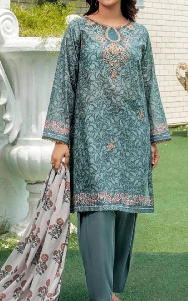 Khas Slate Lawn Suit | Pakistani Lawn Dress in USA- Image 1