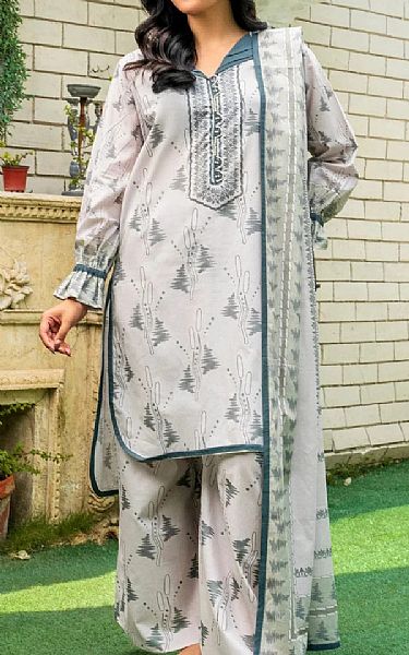 Khas Light Grey Lawn Suit | Pakistani Lawn Dress in USA- Image 1