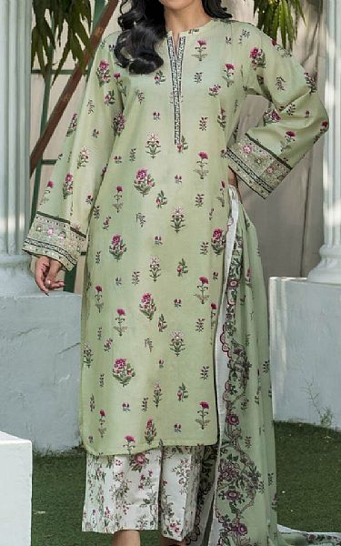 Khas Green Mist Lawn Suit | Pakistani Lawn Dress in USA- Image 1