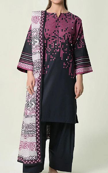 Khas Black Lawn Suit | Pakistani Lawn Dress in USA- Image 1
