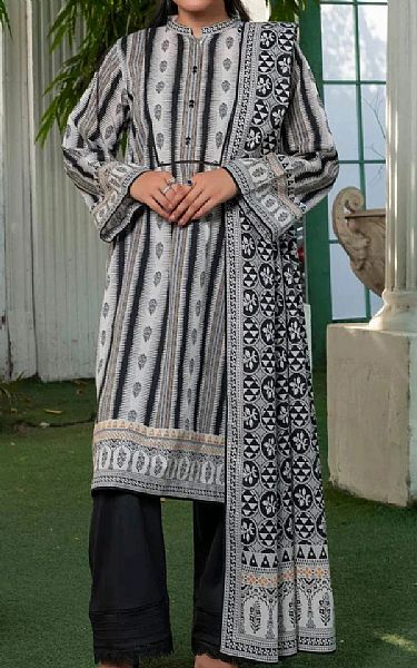 Khas Black/Light Grey Lawn Suit | Pakistani Lawn Dress in USA- Image 1