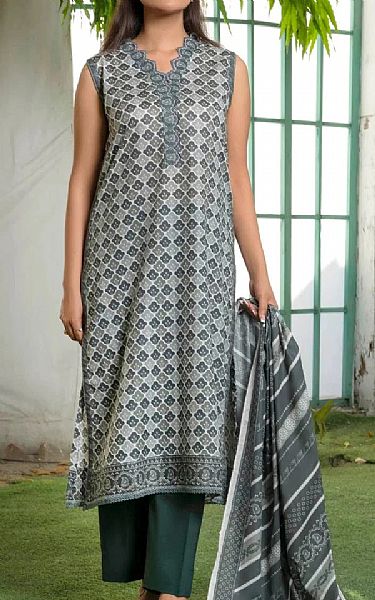 Khas Grey Lawn Suit | Pakistani Lawn Dress in USA- Image 1