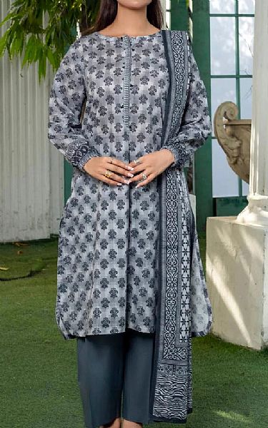 Khas Pastel Grey Lawn Suit | Pakistani Lawn Dress in USA- Image 1