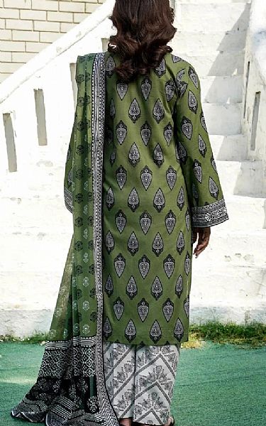 Khas Drab Green Lawn Suit | Pakistani Lawn Dress in USA- Image 2